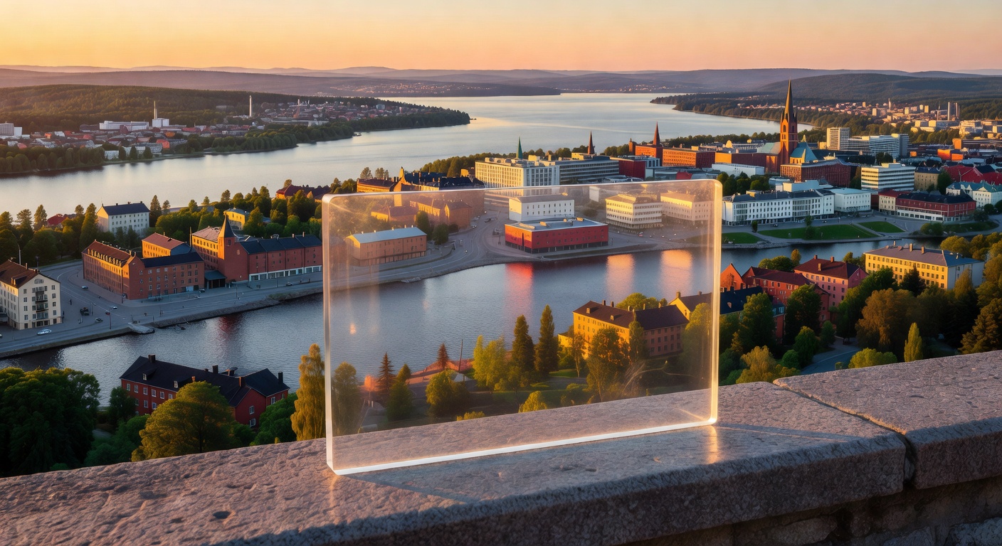 Scenic view of Tampere city and lake