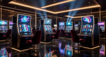 Premium virtual slot machine lounge area